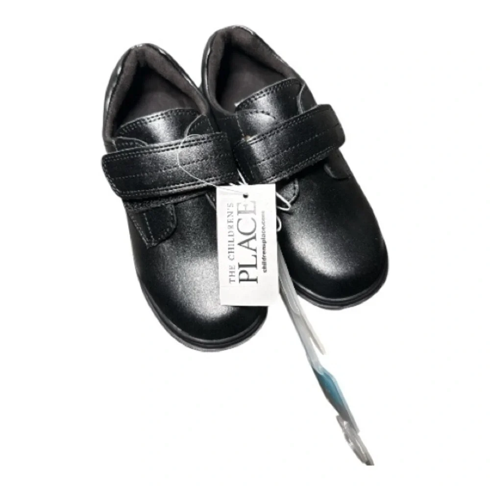 NEW! The Children's Place Kids Shiny Black Dress School Shoes Size 11 Toddler